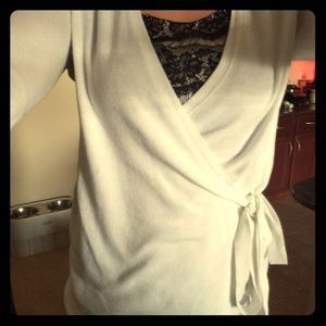 Wrap white cardigan